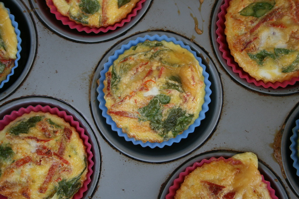 Sun Dried Tomato and Basil Frittata Muffins
