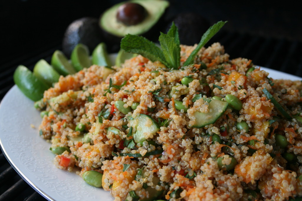 Tropical Mango Edamame Quinoa Salad