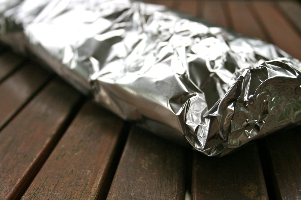 Za'atar Vegetables in wrapped foil