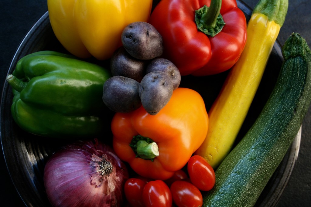 Rainbow skewer ingredients