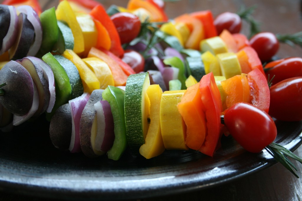 Rainbow Rosemary Skewers