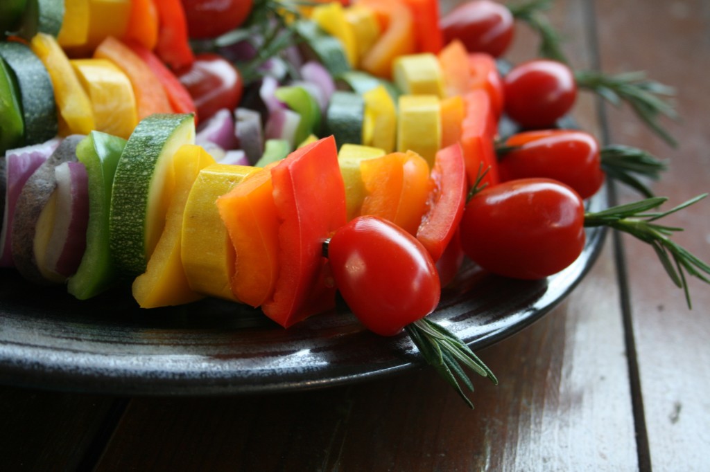 Rainbow Rosemary Skewers