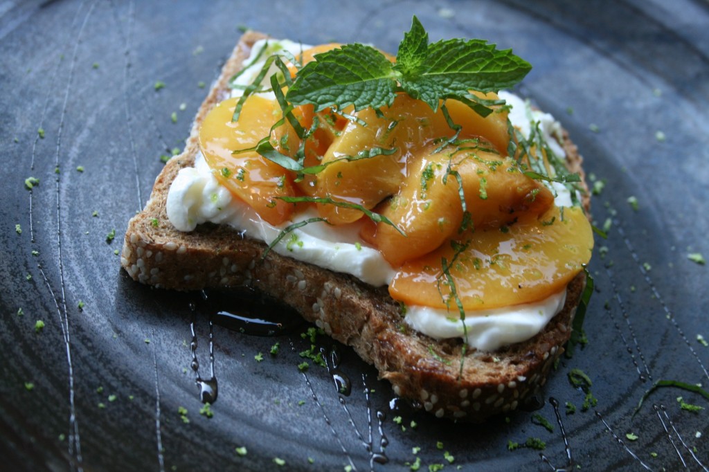 Peach Lime Yogurt Toast