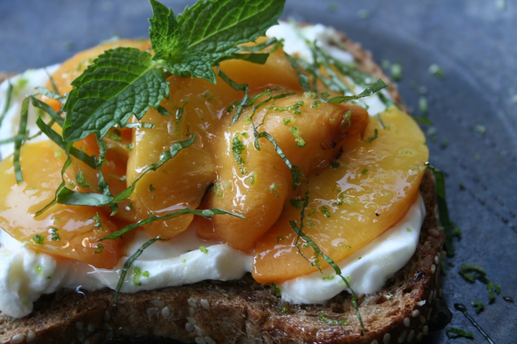 Peach Lime Yogurt Toast