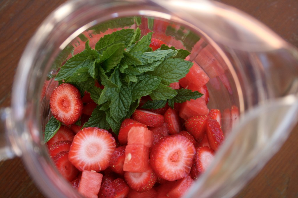 Strawberry Watermelon Mint Infused Water
