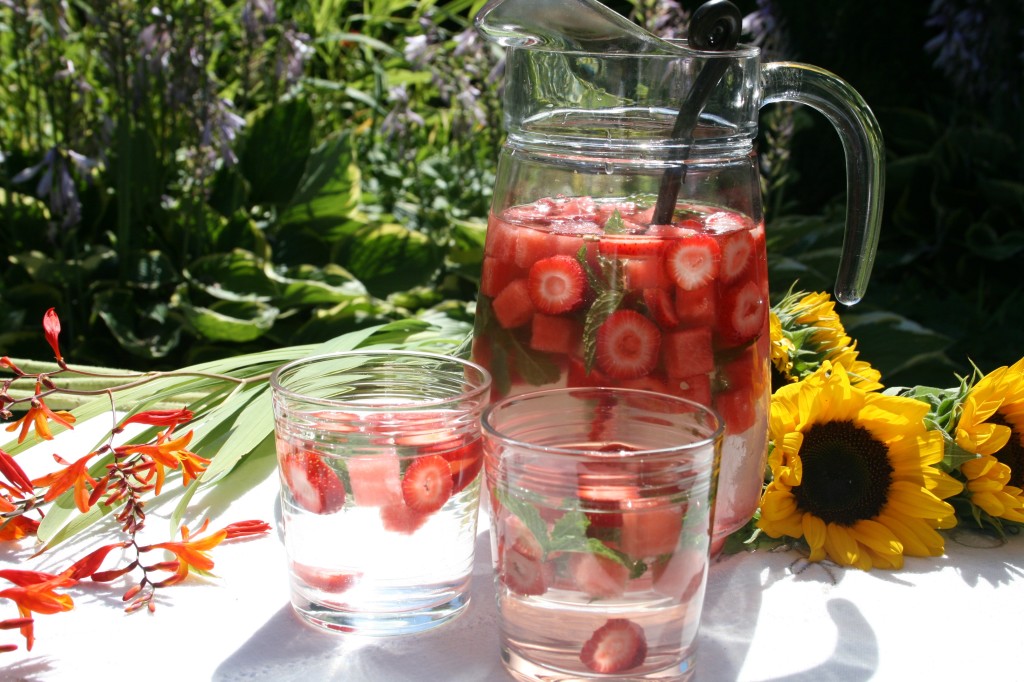 Strawberry Watermelon Mint Infused Water