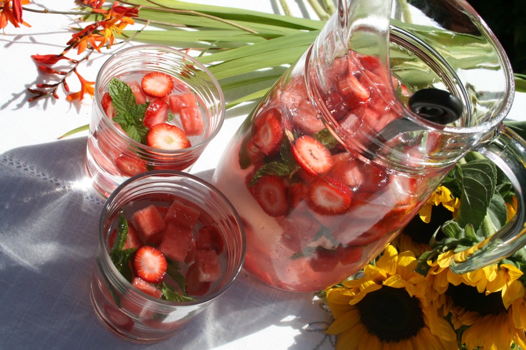 Strawberry Watermelon Mint Infused Water