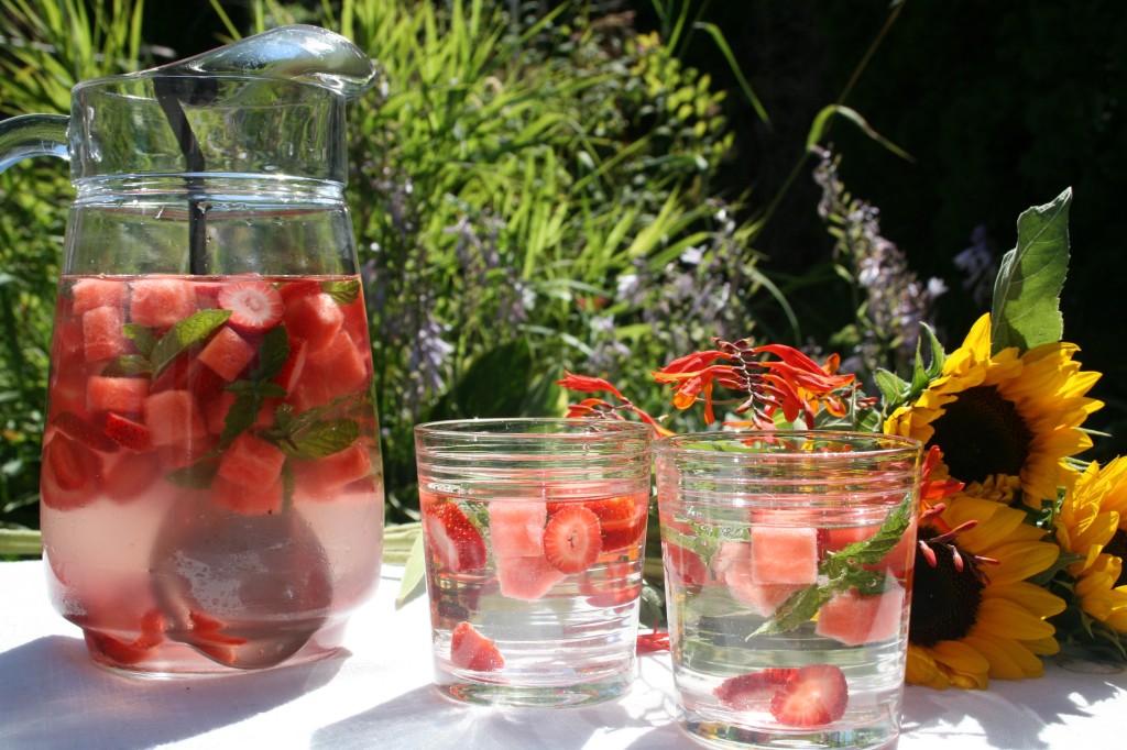 Strawberry Watermelon Mint Infused Water