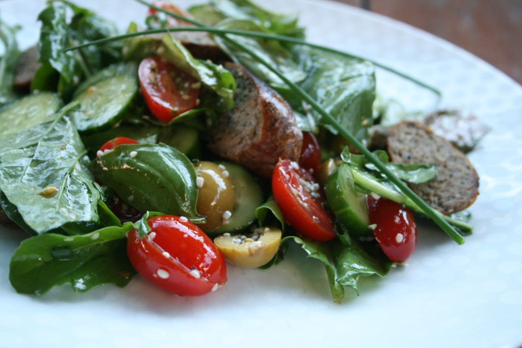 Mediterranean Salad with Spiced Lemon Vinaigrette