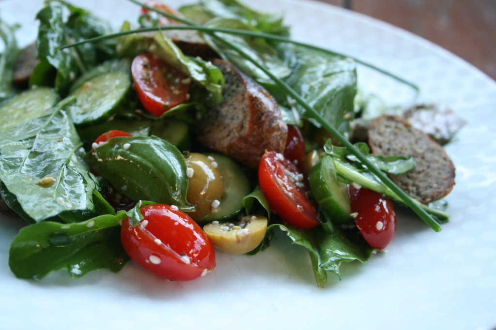 Mediterranean Salad with Spiced Lemon Vinaigrette