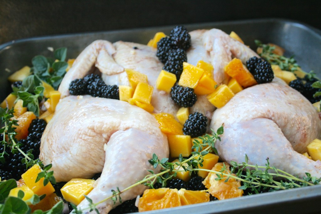 Blackberry Orange Mango Roast Chicken