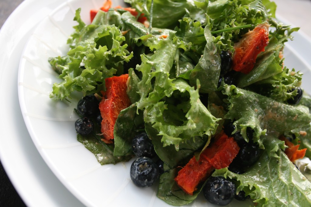 Blueberry Salad with Orange Cashew Dressing