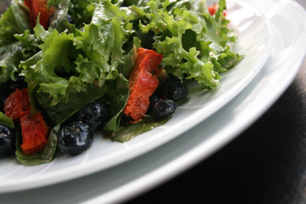 Blueberry Salad with Orange Cashew Dressing