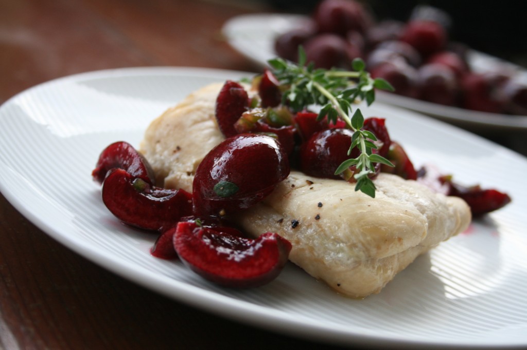 Lime Sole with Cherry Thyme Salsa