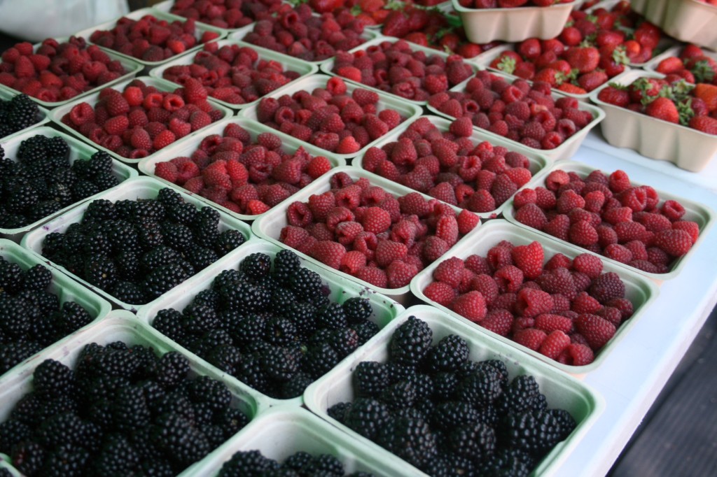 Fresh berries at the market