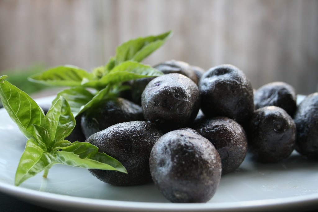 Salt Roasted Purple Potatoes