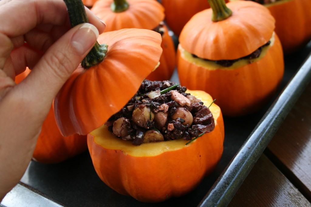 Black Rice Stuffed Pumpkins