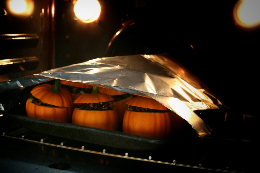 Black Rice Stuffed Pumpkins