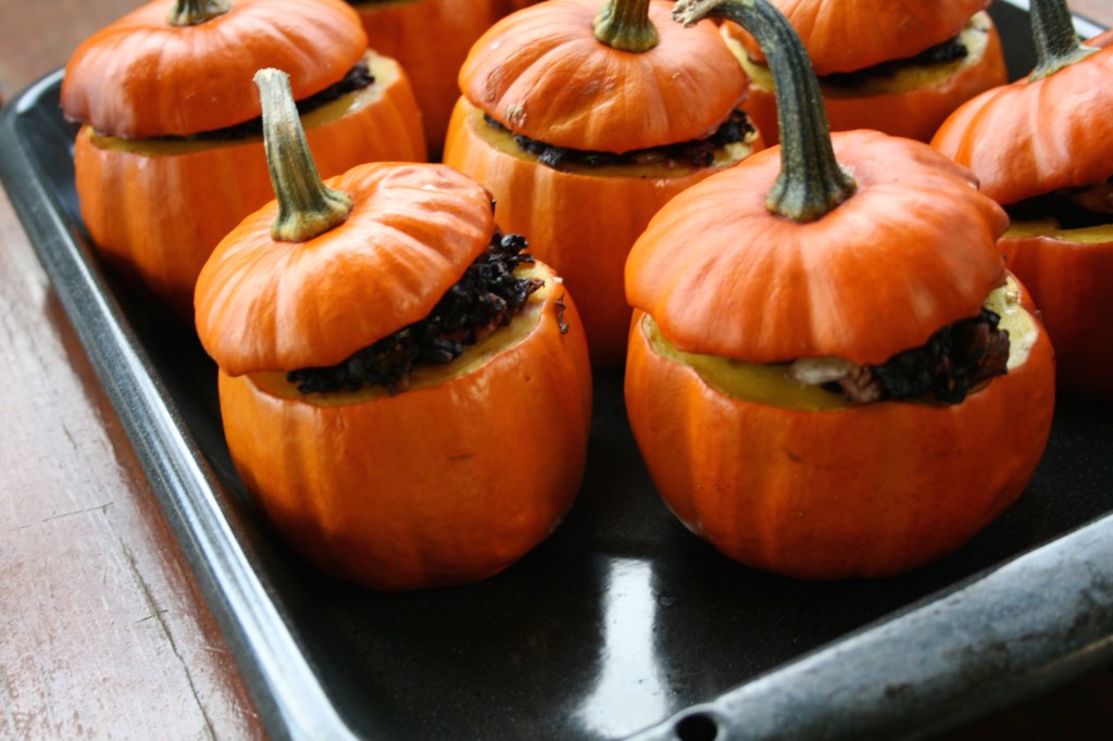 Black Rice Stuffed Pumpkins