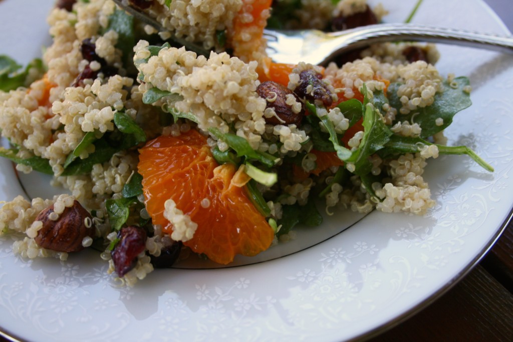 Cranberry Hazelnut Mandarin Quinoa Salad