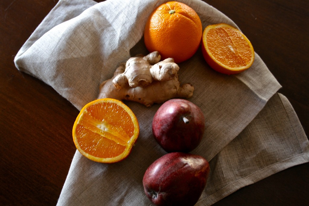 Ginger Orange Poached Pears