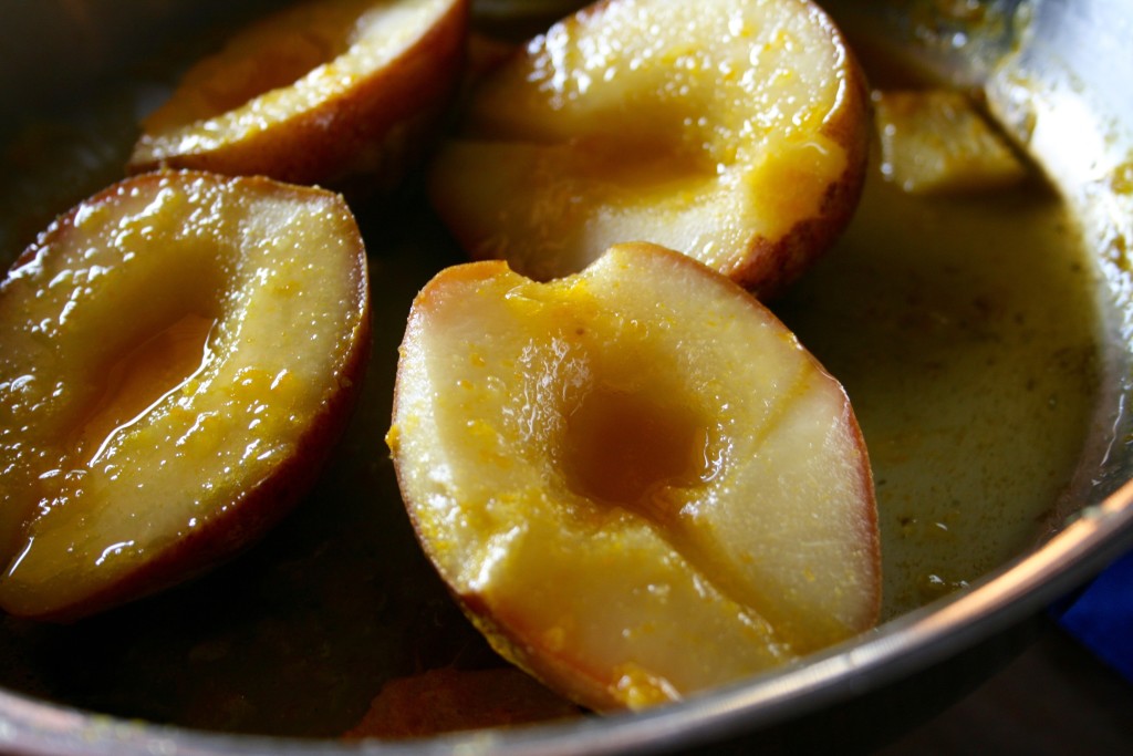 Ginger Orange Poached Pears