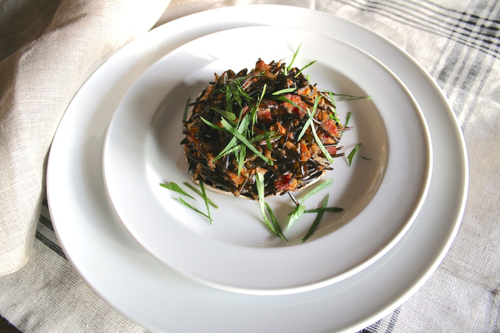 Pancetta Pecorino Wild Rice Stuffed Portobellos