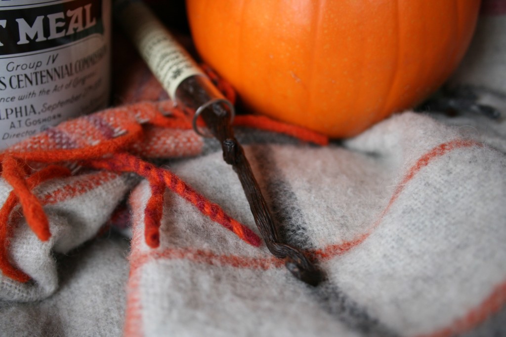 Vanilla Pumpkin Steel Cut Oats with Ginger Orange Poached Pears
