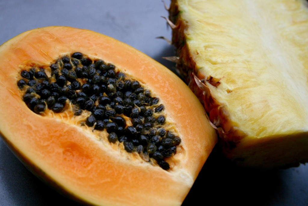 Pineapple and papaya