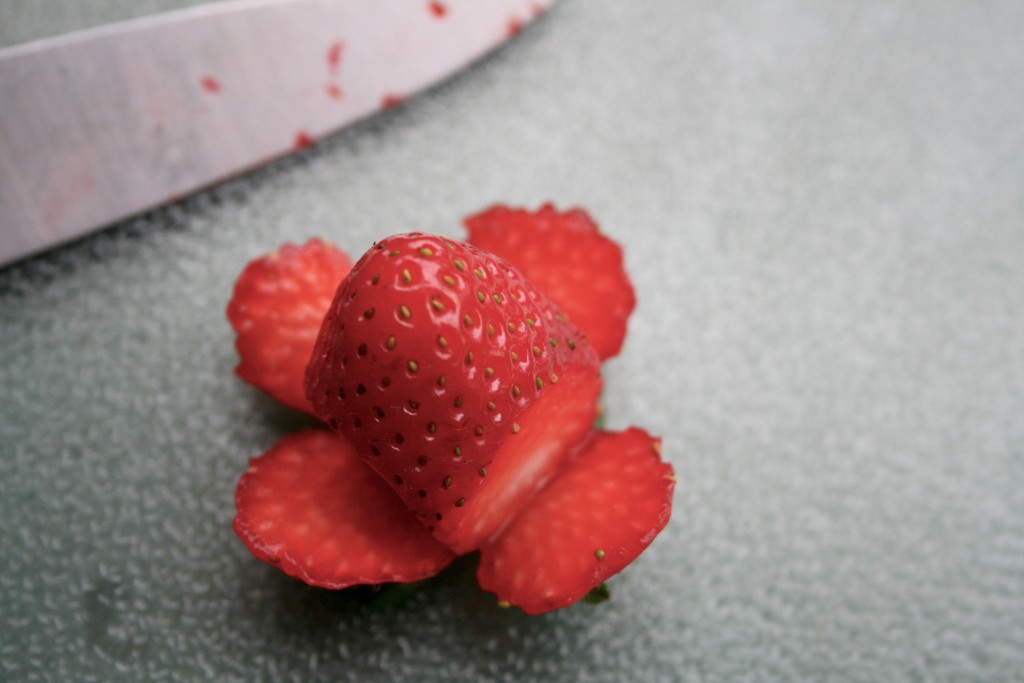 Prepping strawberry roses