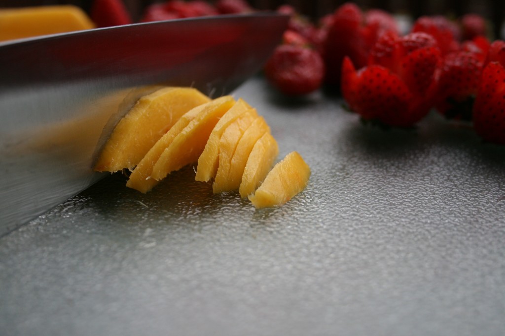 Tropical Smoothie Bowl with Fruit Roses
