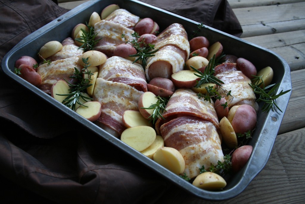 Honey Mustard Bacon Wrapped Chicken