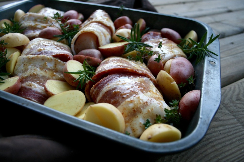 Honey Mustard Bacon Wrapped Chicken