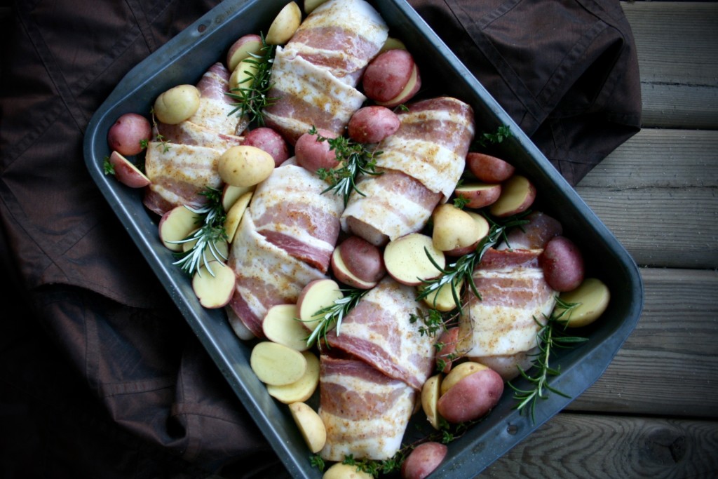 Honey Mustard Bacon Wrapped Chicken