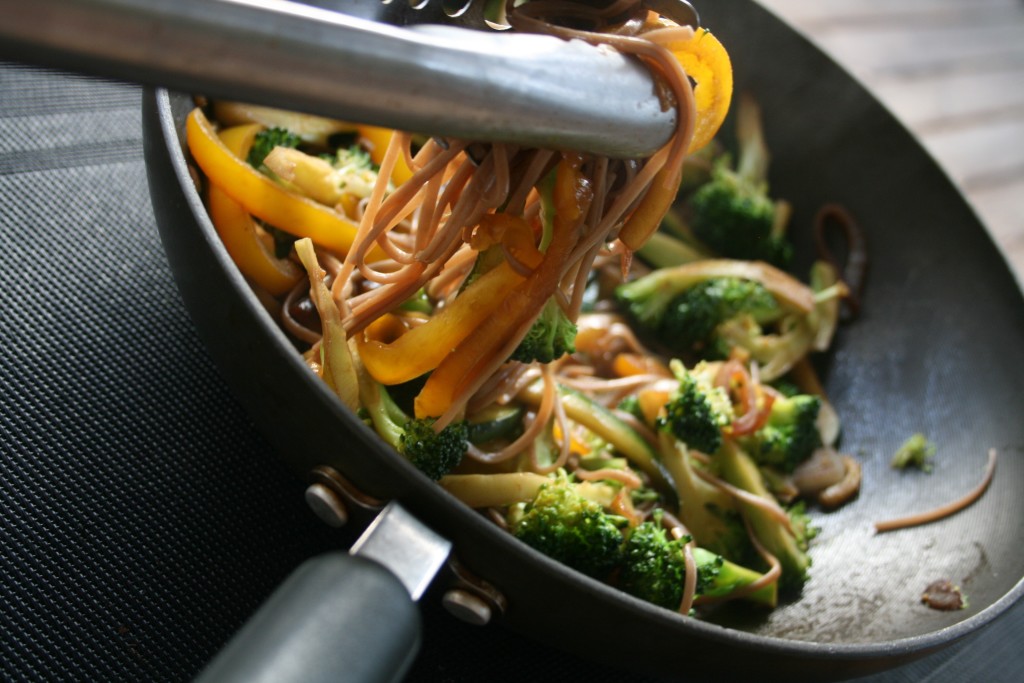 Soba vegetable stir fry