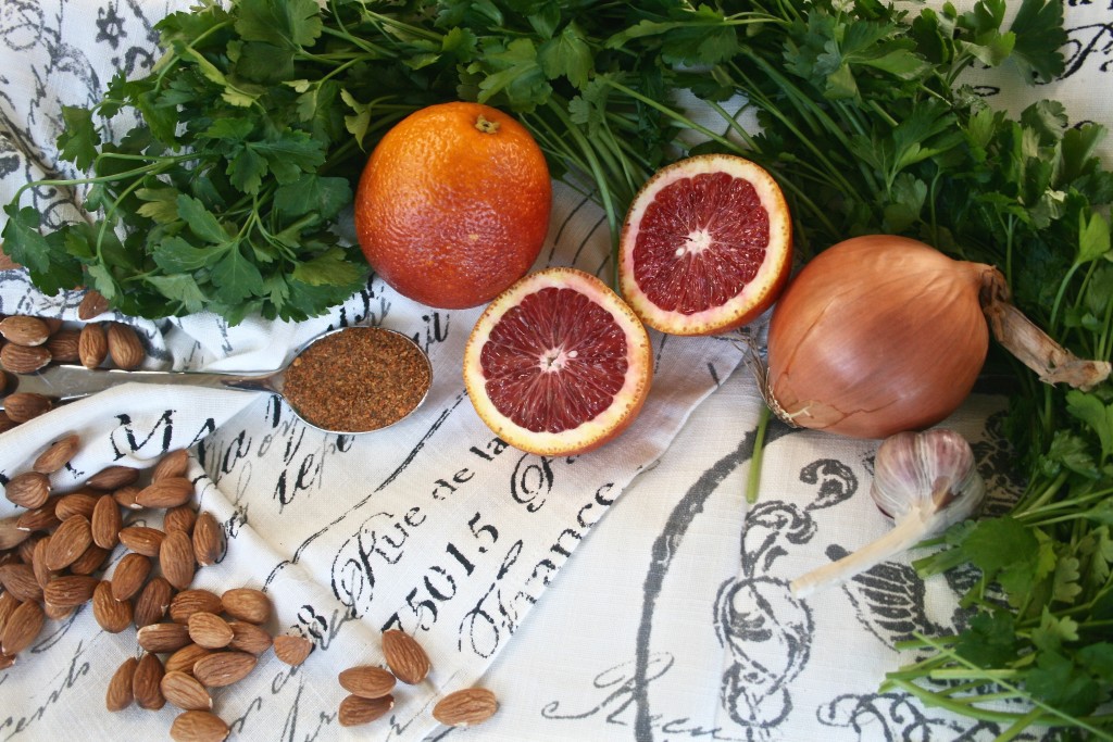 Blood Orange Chicken with Honey Rose Glaze and Almonds