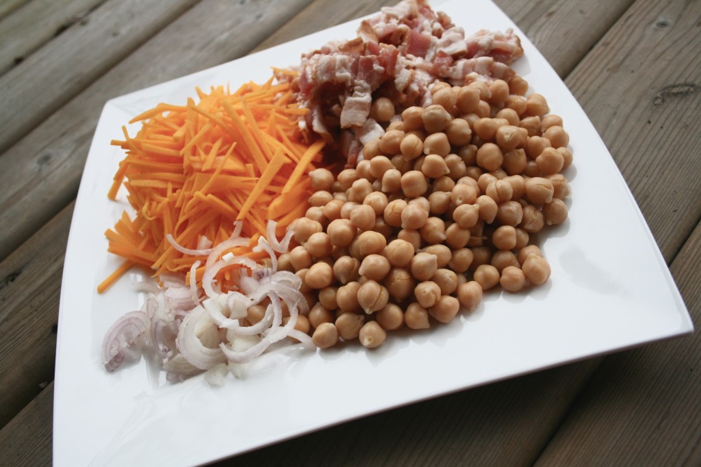 Bacon Butternut Chickpea Pesto Pasta