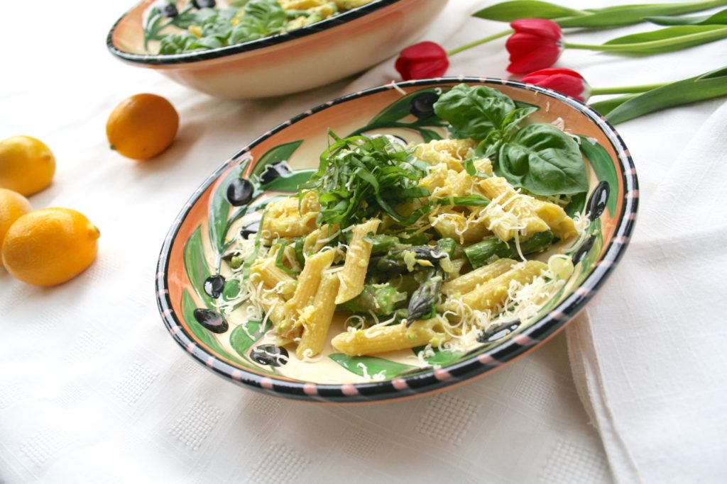 Asparagus Penne with Avocado Sauce