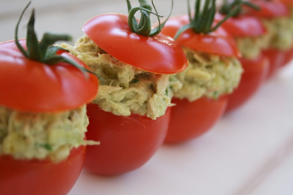 Avocado Tuna Salad Stuffed Tomatoes