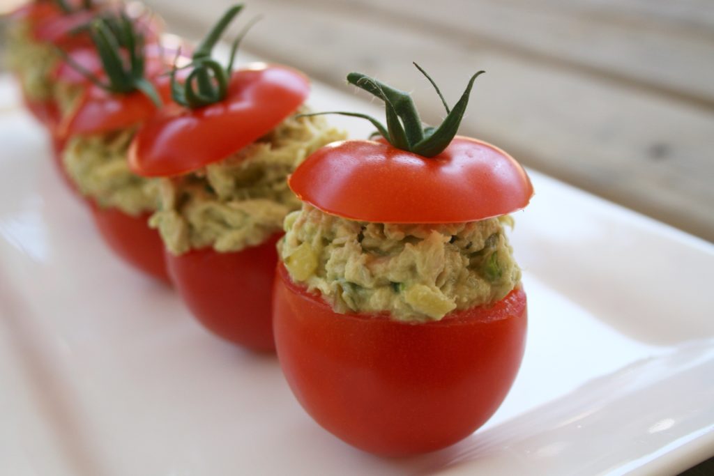 Avocado Tuna Salad Stuffed Tomatoes