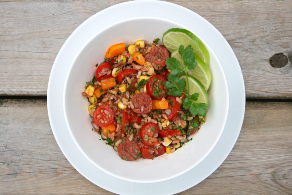 Chorizo and Wild Rice Bowl