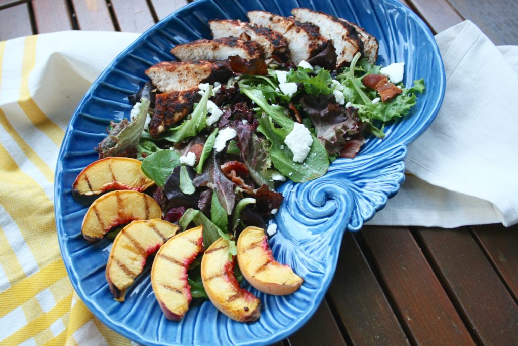 Grilled Peach and Chicken Salad
