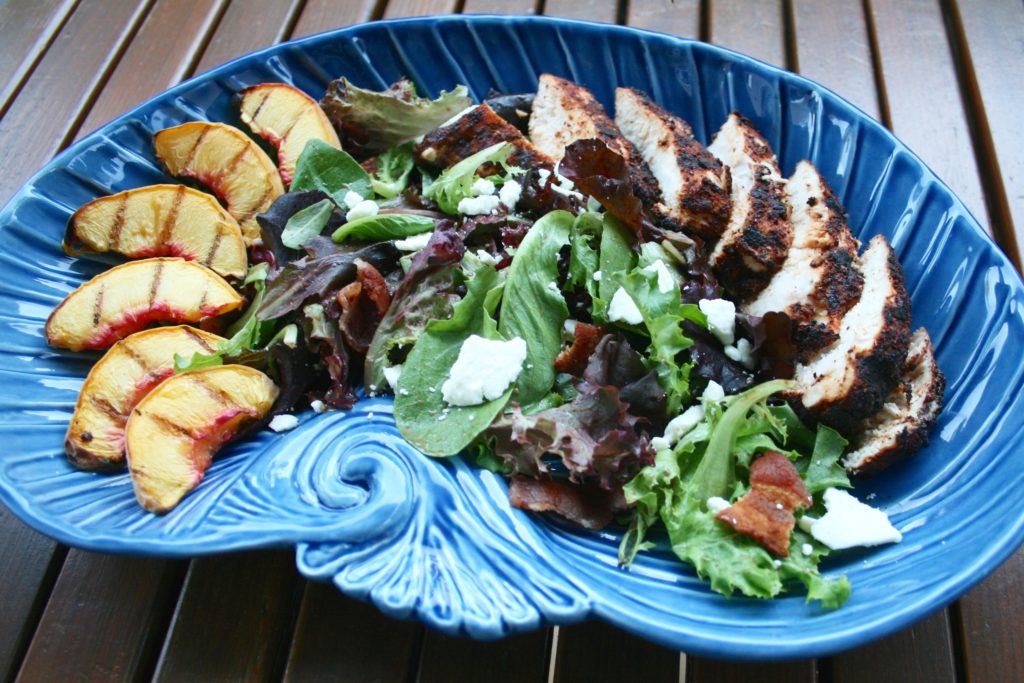 Grilled Peach and Chicken Salad