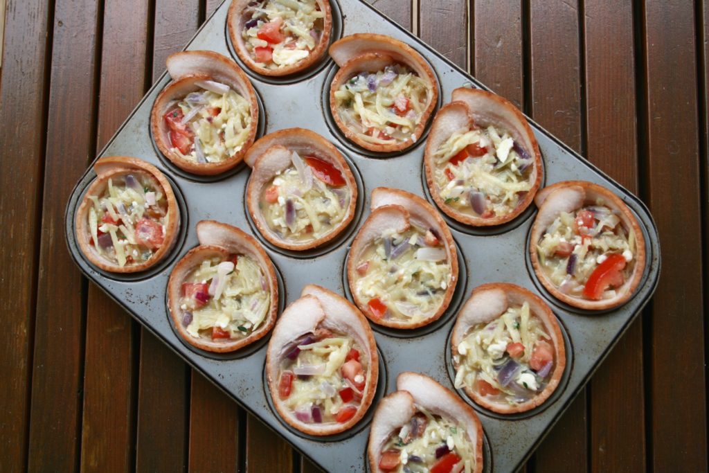 Bacon Wrapped Frittata Muffins