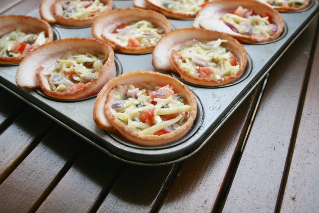 Bacon Wrapped Frittata Muffins