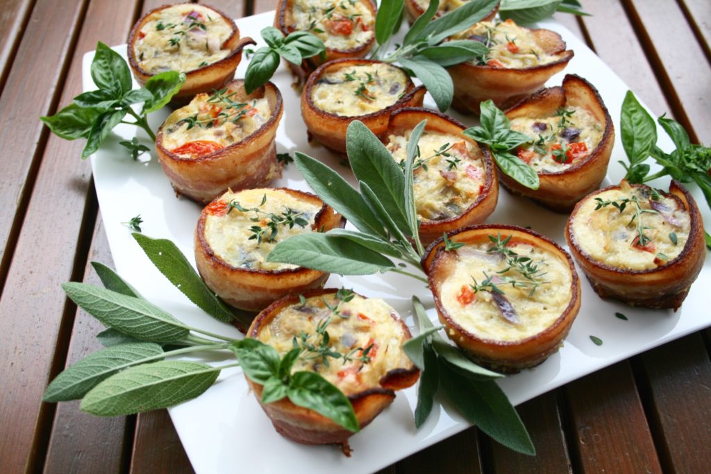 Bacon Wrapped Frittata Muffins