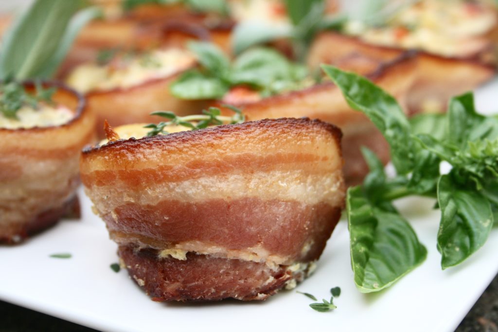Bacon Wrapped Frittata Muffins