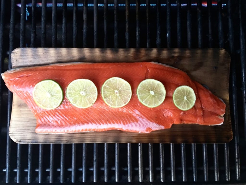 Cedar Planked Lime Salmon