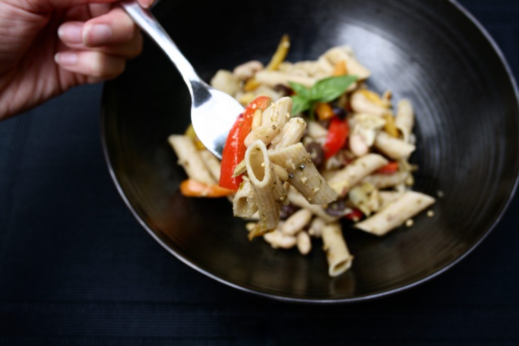 Pesto Pine Nut and Cannellini Penne Pasta