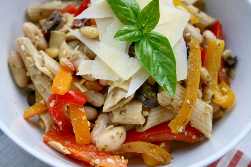 Pesto Pine Nut and Cannellini Penne Pasta